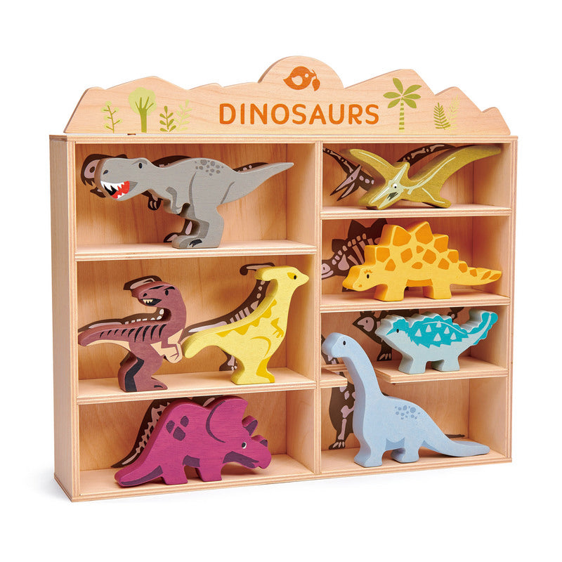 TENDER LEAF TOYS - DINOSAUR DISPLAY SHELF SET 