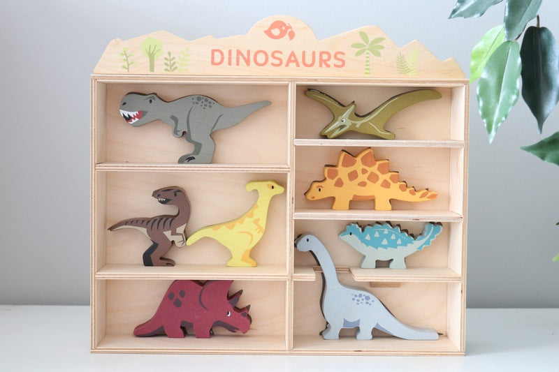 TENDER LEAF TOYS - DINOSAUR DISPLAY SHELF SET 