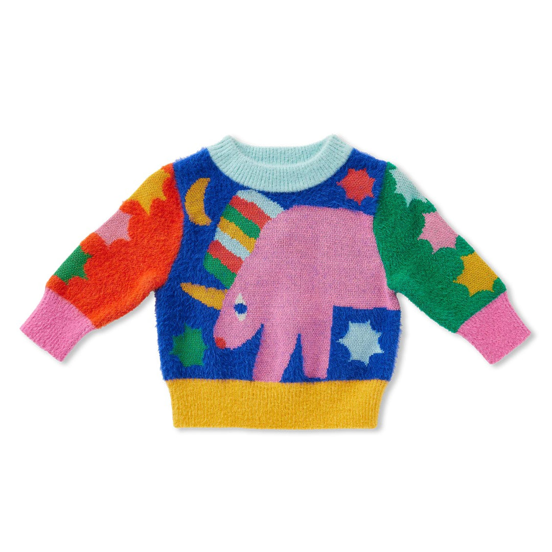 HALCYON NIGHTS - RAINBOW VALLEY KNIT JUMPER [sz:6-12 MTHS]