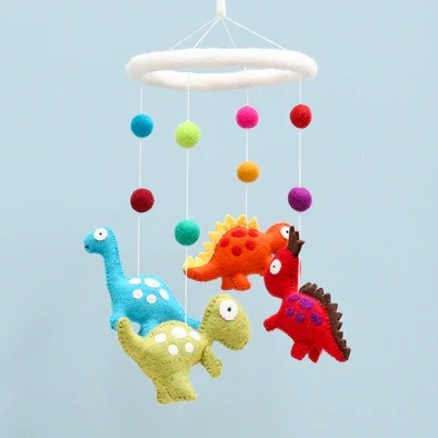 TARA TREASURES - NURSERY COT MOBILE - DINOSAURS