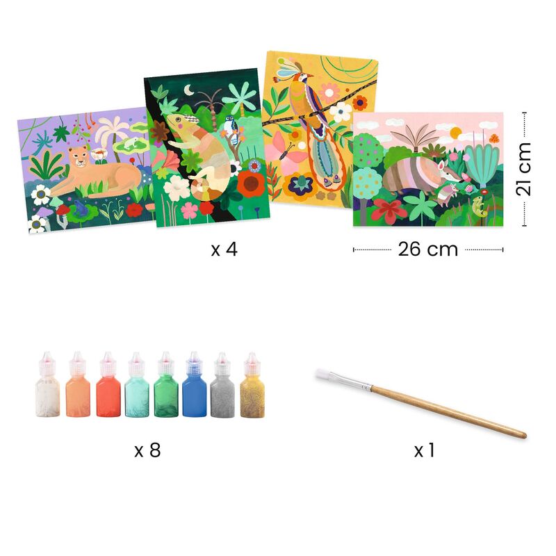 DJECO - TROPICAL FOREST 3D PAINTING SET 