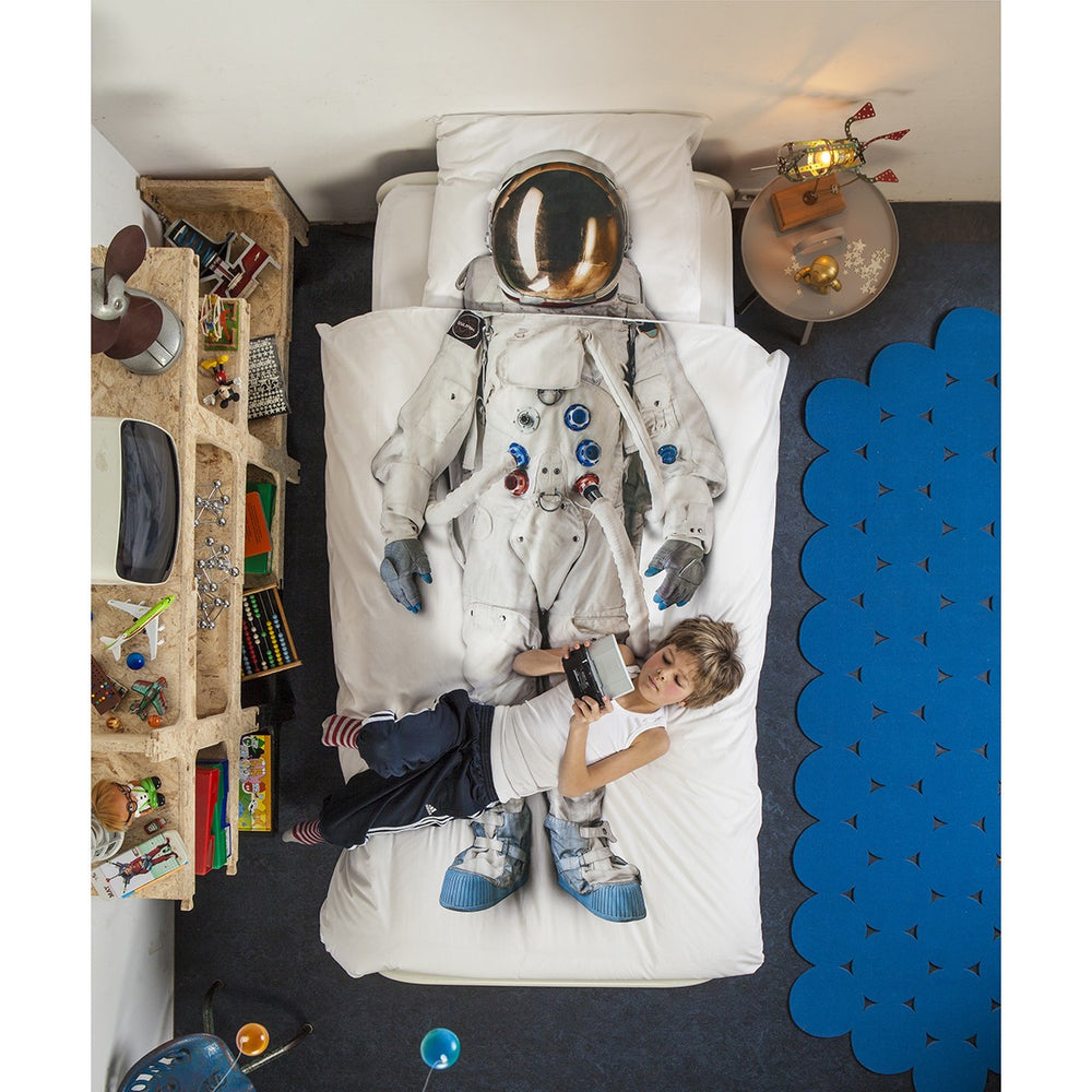 SNURK - SINGLE QUILT COVER AND PILLOW SET: ASTRONAUT 