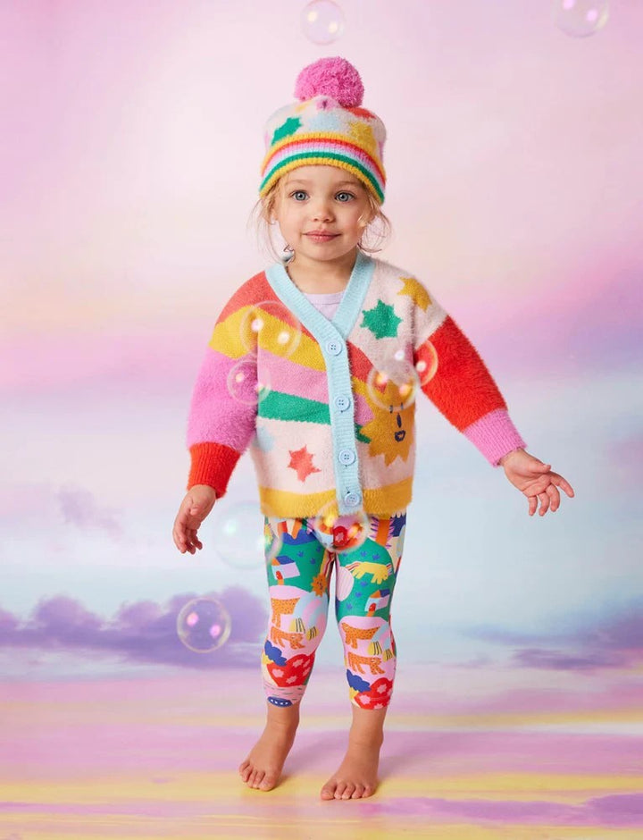 HALCYON NIGHTS - RAINBOW VALLEY KNIT BEANIE [sz:3-6 MTHS]