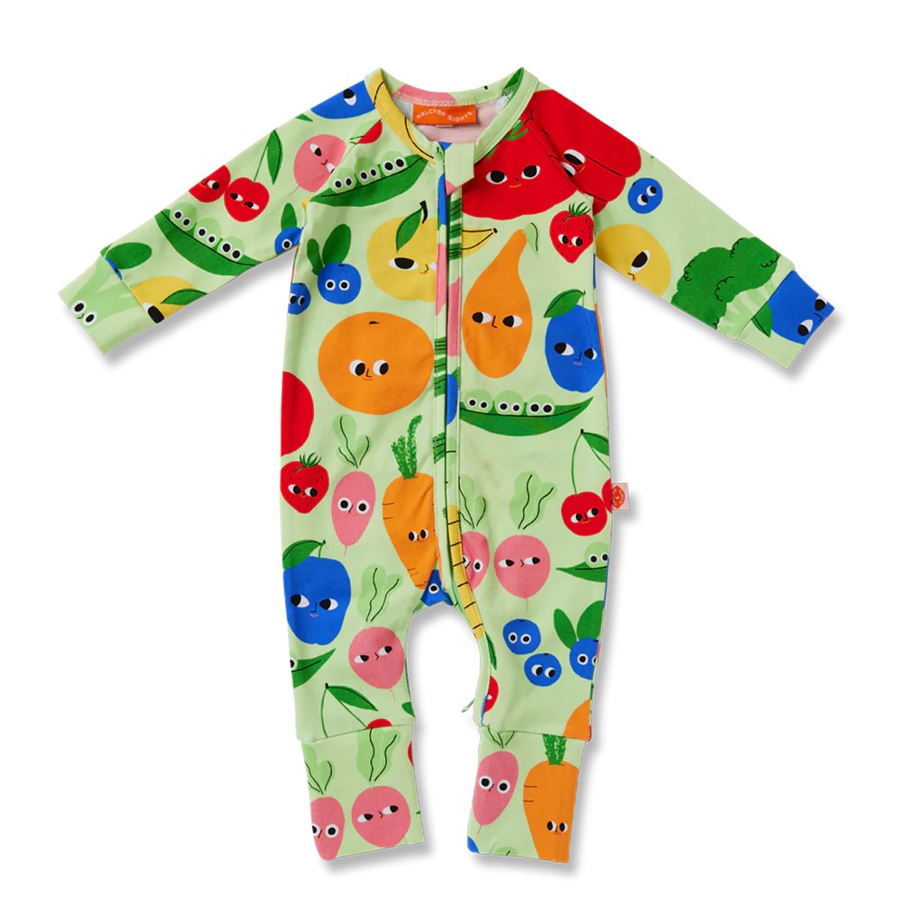 HALCYON NIGHTS - HAPPY HARVEST LONG SLEEVE ROMPER [sz:0-3 MTHS]