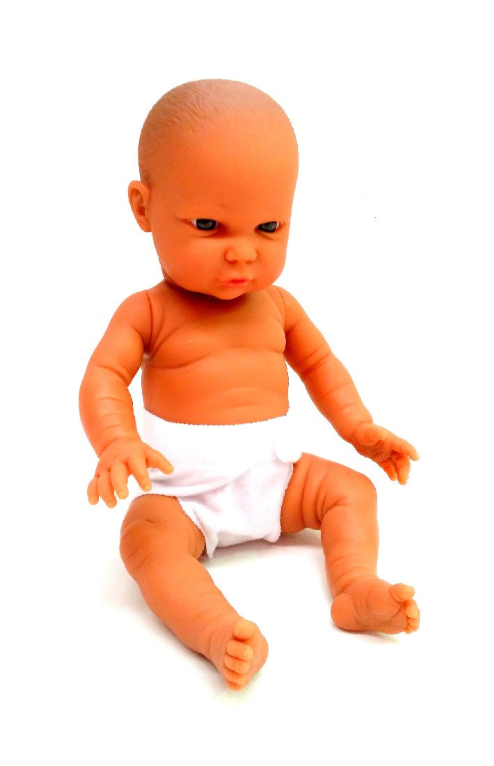 BELONIL - TINY BABY BOY DOLL, BROWN