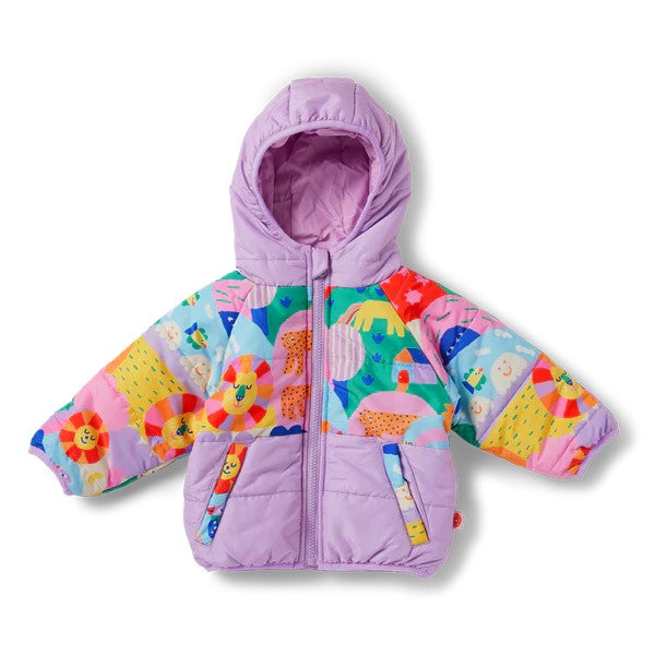 HALCYON NIGHTS - RAINBOW VALLEY KIDS PUFFER JACKET [sz:6-12 MTHS]