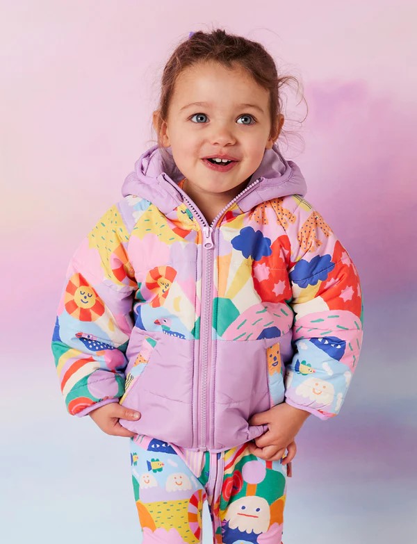 HALCYON NIGHTS - RAINBOW VALLEY KIDS PUFFER JACKET [sz:6-12 MTHS]