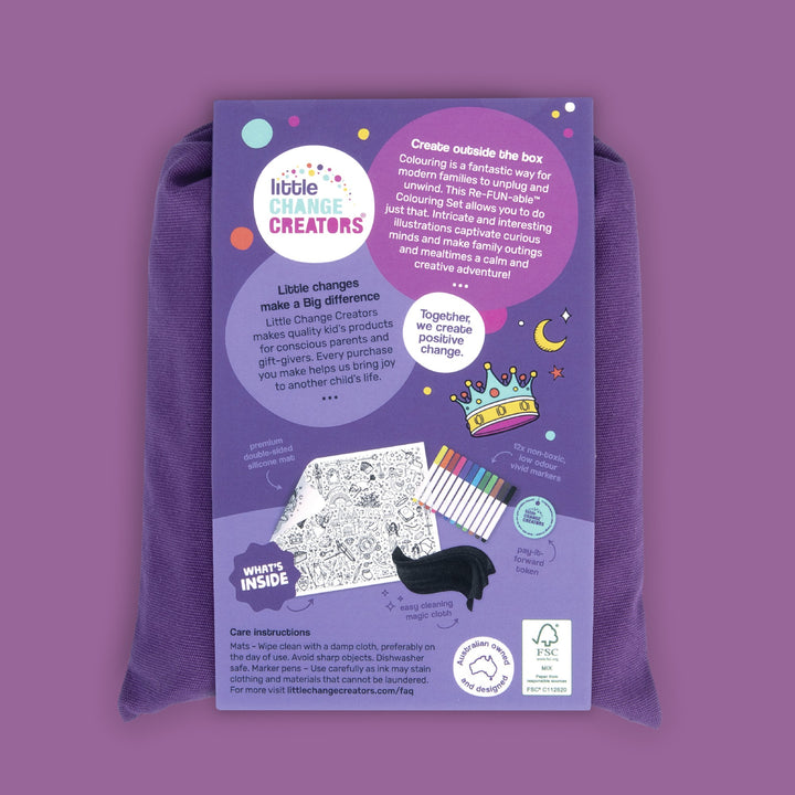 LITTLE CHANGE CREATORS - CHILDREN'S REUSABLE COLOURING MAT KIT: SPELLBOUND