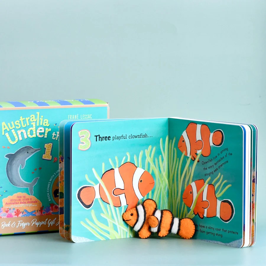 TARA TREASURES - FINGER PUPPET & BOOK SET: UNDER THE SEA 1,2,3