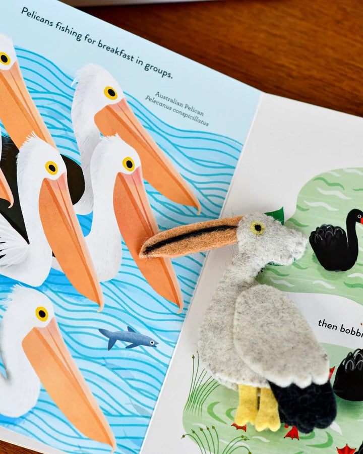 TARA TREASURES - FINGER PUPPET & BOOK SET: BUSY BEAKS