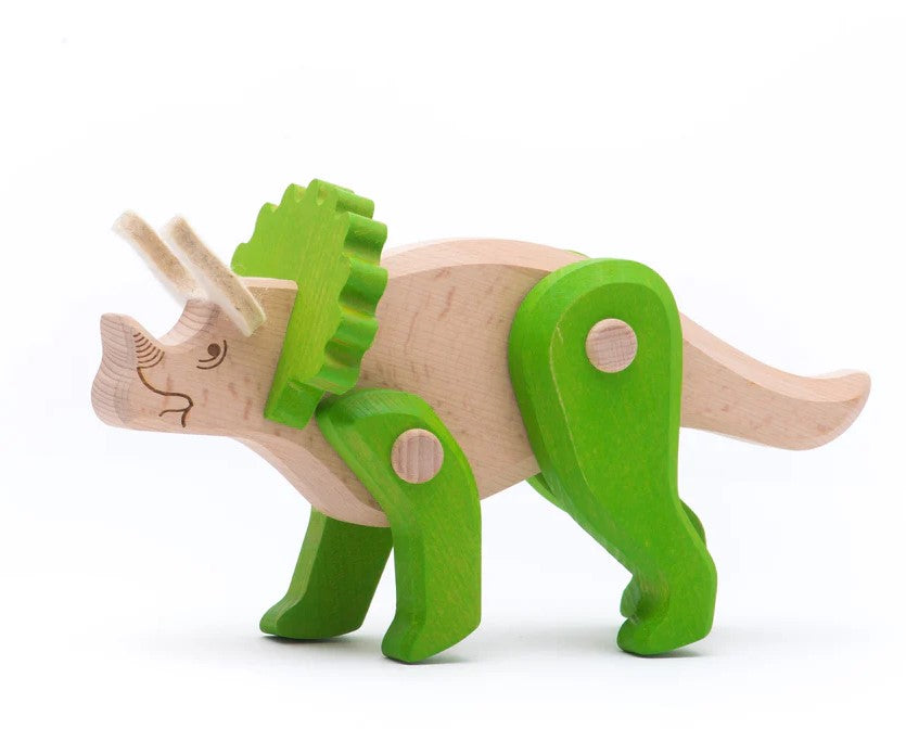 BAJO - WOODEN EXTINCT ANIMAL: TRICERATOPS