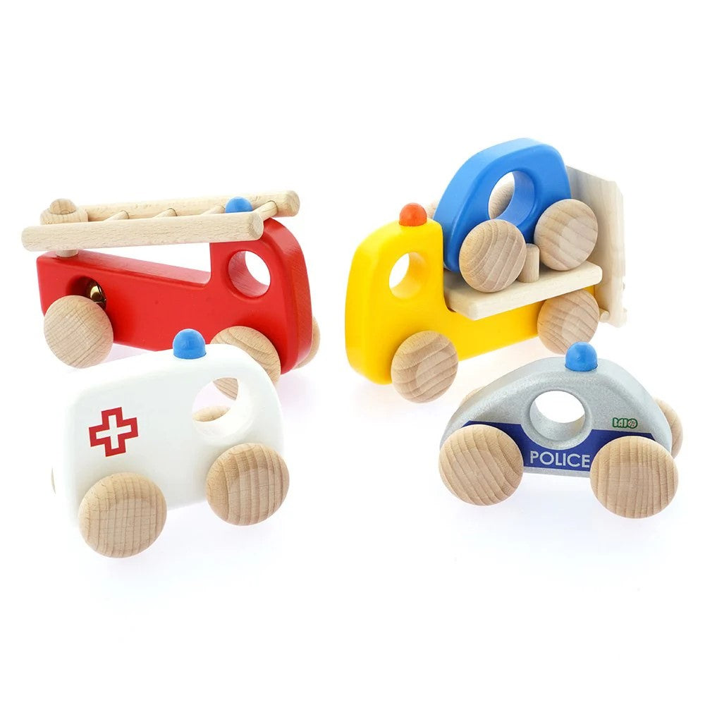 BAJO - WOODEN EMERGENCY VEHICLE SET