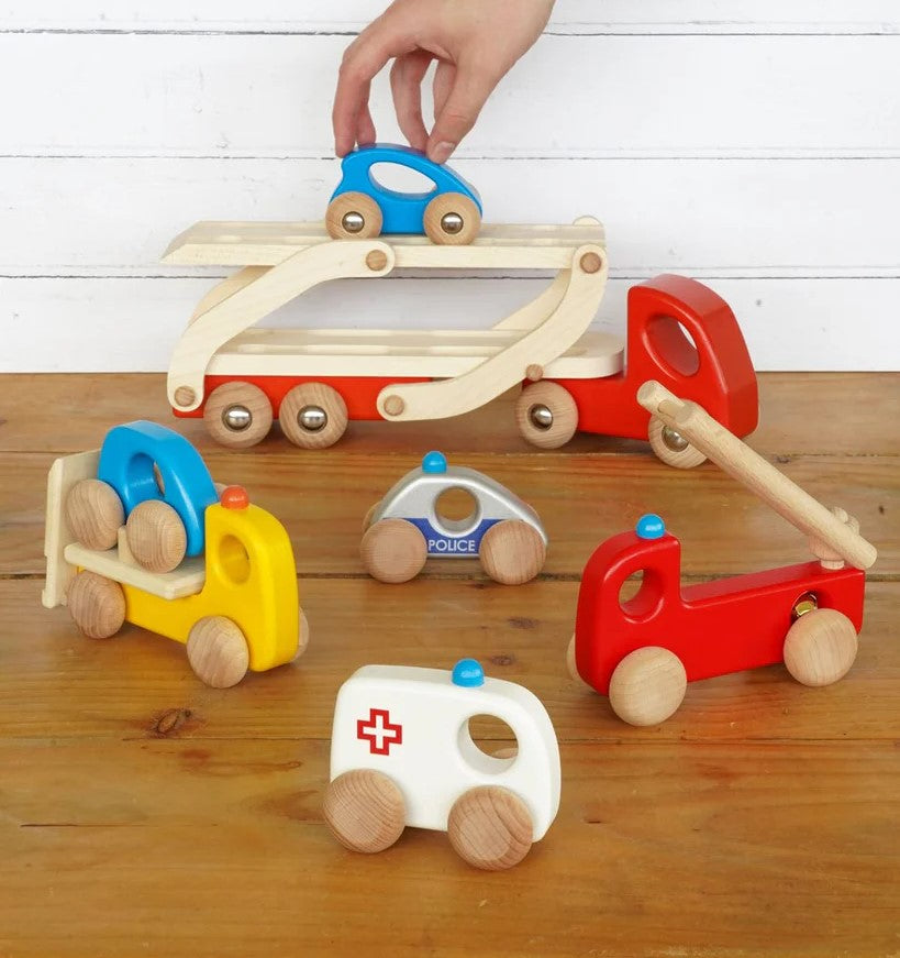 BAJO - WOODEN EMERGENCY VEHICLE SET