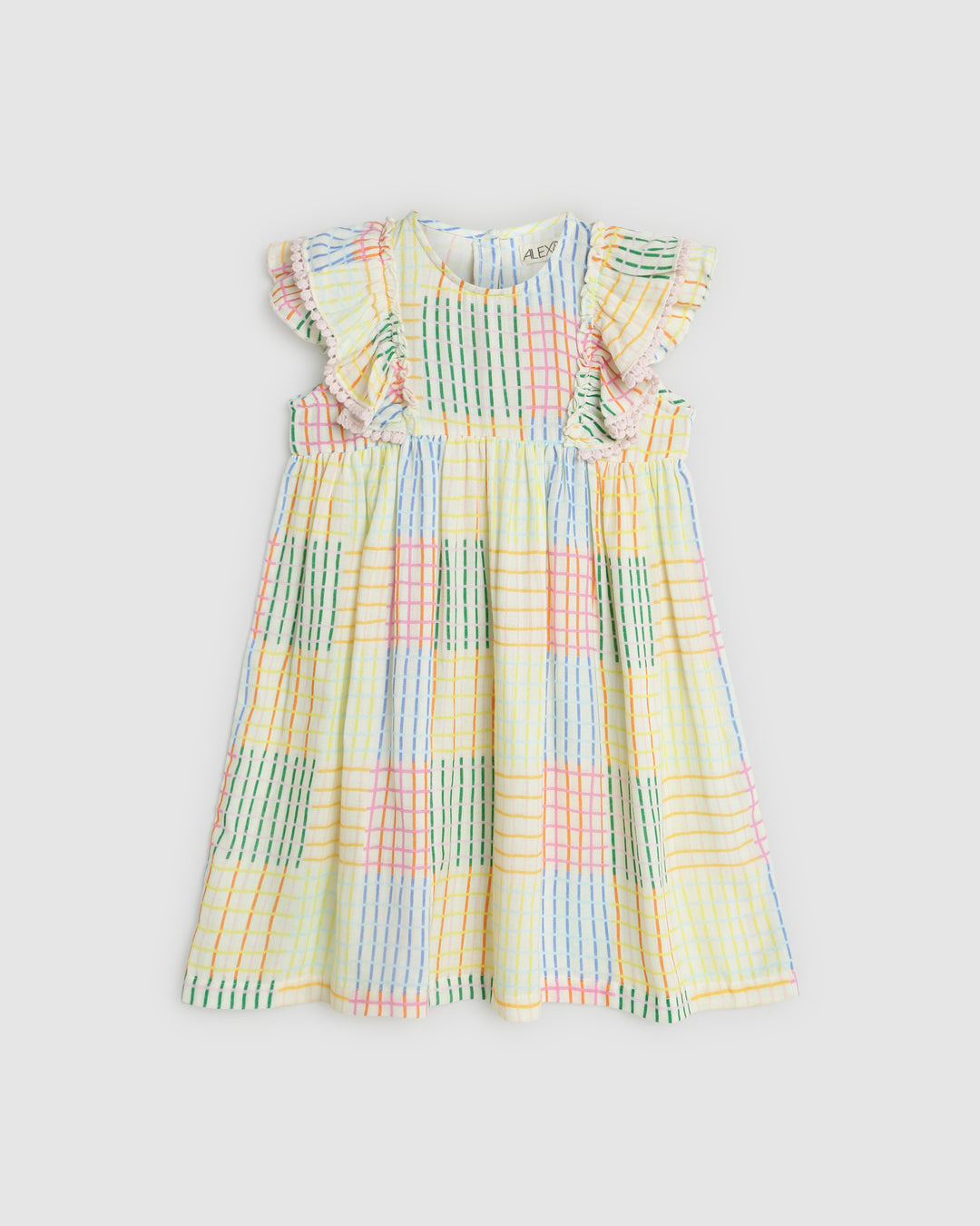 ALEX AND ANT - LOUISA DRESS CRAZY GINGHAM [sz:1 YR]