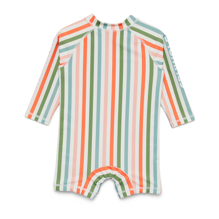 CRYWOLF - RASH SUIT: SUMMER STRIPE [sz:6-12 MTHS]