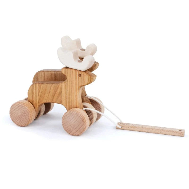 BAJO - WOODEN REINDEER PULL ALONG