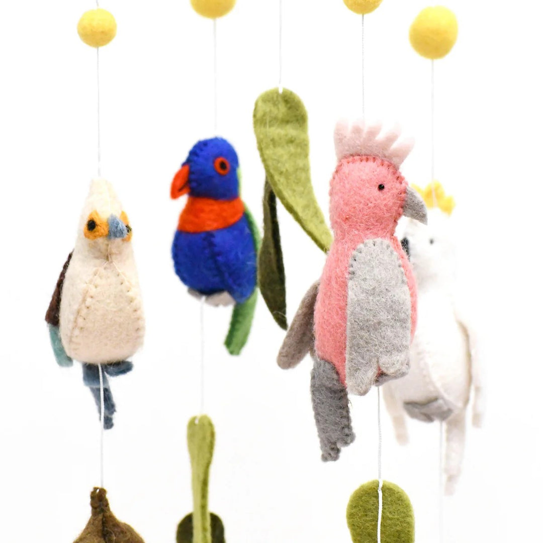 TARA TREASURES - NURSERY COT MOBILE: AUSTRALIAN BIRDS