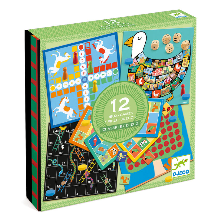 DJECO - 12 CLASSIC BOARD GAMES