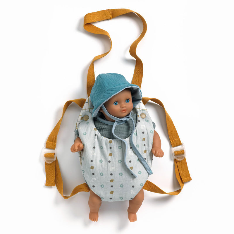 DJECO - POMEA: BLUE GREY BABY DOLL CARRIER 