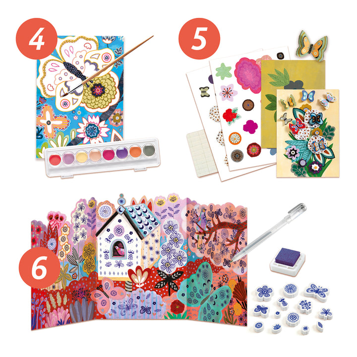 DJECO - MULTI CRAFT BOX SET: THE FLOWER GARDEN 