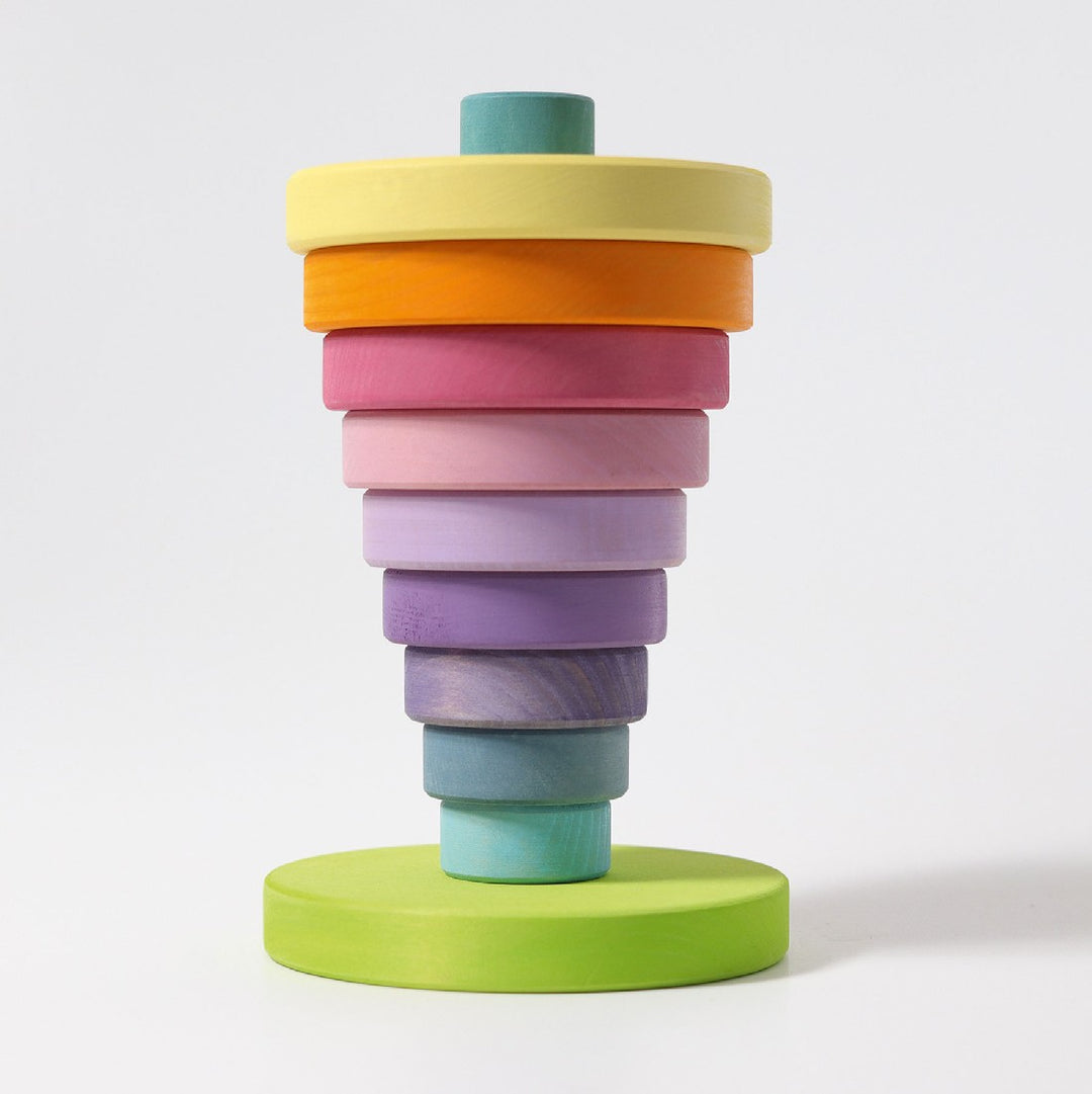 GRIMM'S - LARGE PASTEL CONICAL STACKING TOWER