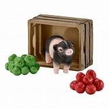 SCHLEICH - MINI PIG WITH APPLES