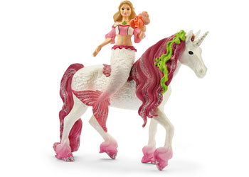 SCHLEICH - MERMAID EYELA ON UNDER WATER HORSE 