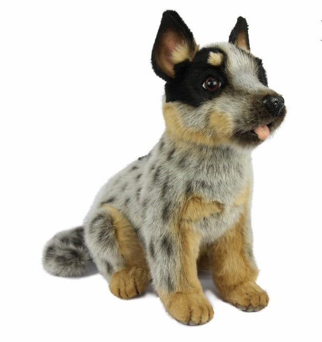 HANSA - PLUSH ANIMAL: BLUE HEELER PUPPY SITTING 39CM