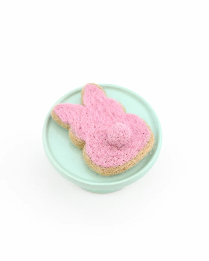 TARA TREASURES - FELT EASTER BUNNY COOKIE: PINK 