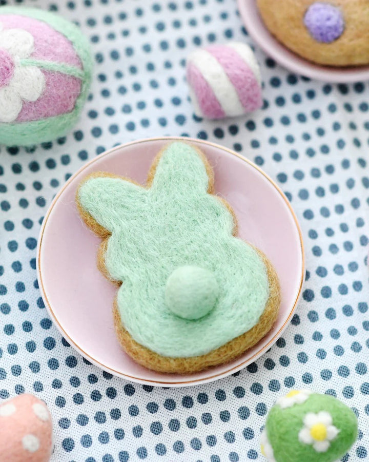 TARA TREASURES - FELT EASTER BUNNY COOKIE: MINT 