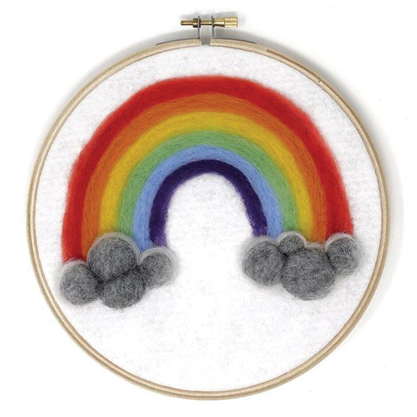 CRAFTY KIT - RAINBOW HOOP NEEDLE FELT