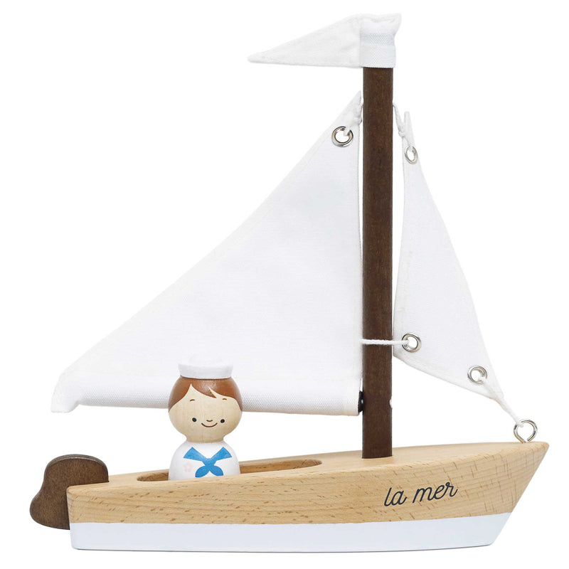 LE TOY VAN - WOODEN SAILING BOAT & CAPTAIN