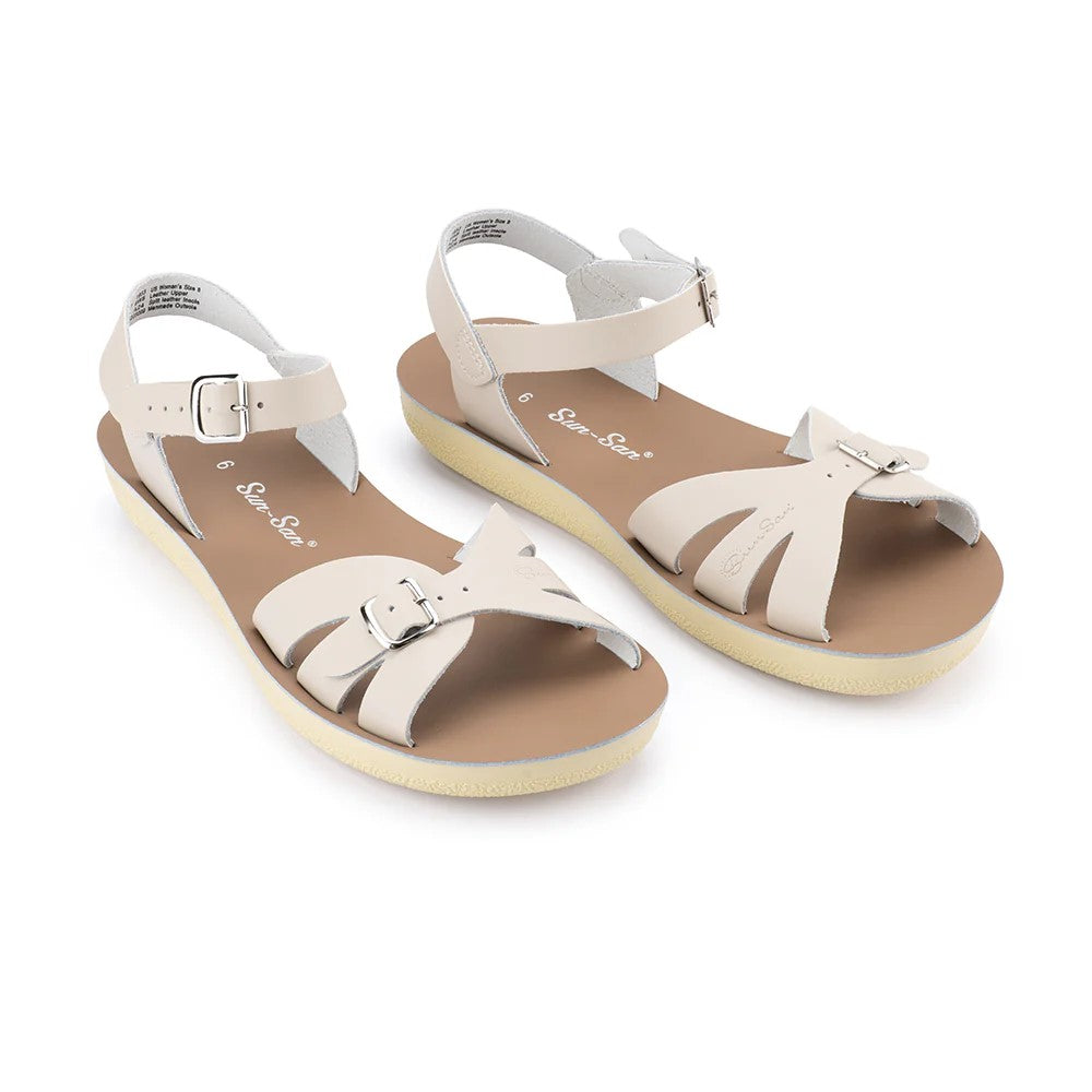 SALTWATER -  ADULT BOARDWALK SANDAL: STONE [sz:ADULT 4]