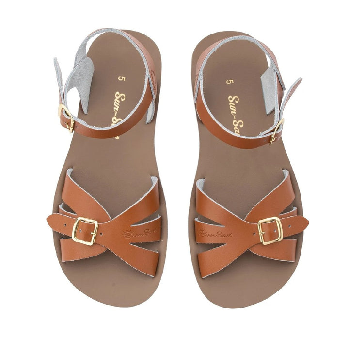 SALTWATER - ADULT BOARDWALK SANDAL: TAN [sz:ADULT 5]