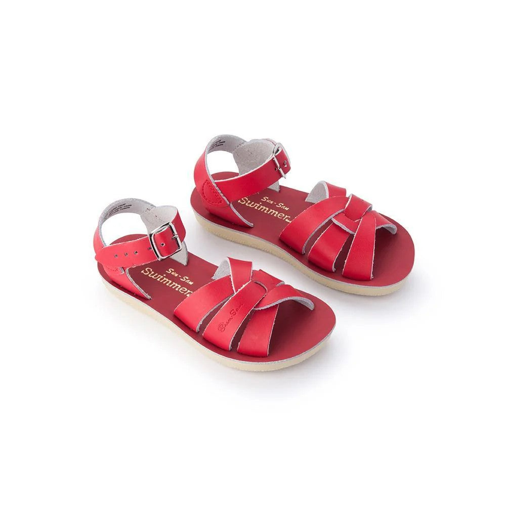 SALTWATER - KIDS SUNSAN SWIMMER SANDAL: RED [sz:INFANT 5]