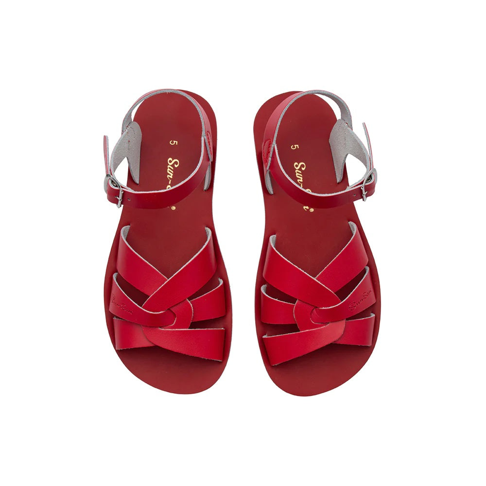 SALTWATER - ADULT SUNSAN SWIMMER SANDAL: RED [sz:ADULT 4]