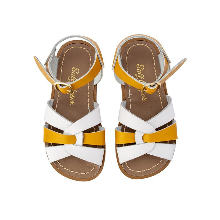 SALTWATER - MUSTARD/WHITE ORIGINAL MASH UP SANDAL [sz:INFANT 6]