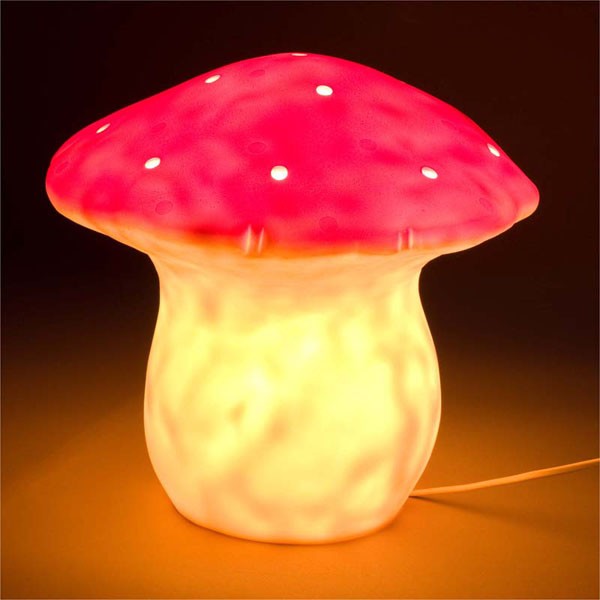 HEICO - LARGE RED MUSHROOM LAMP 