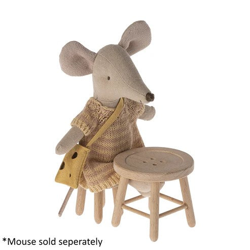 MAILEG - MOUSE: TABLE AND STOOL 