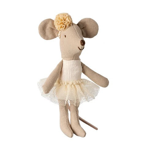 MAILEG - MOUSE: BALLERINA LITTLE SISTER OFF WHITE 