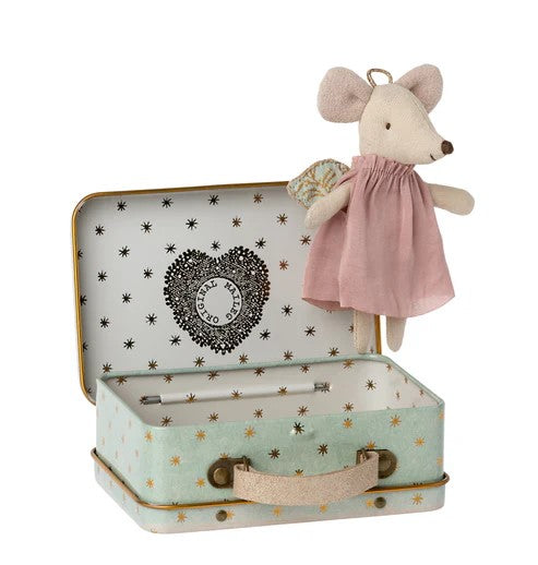 MAILEG - MOUSE: ANGEL IN A SUITCASE 