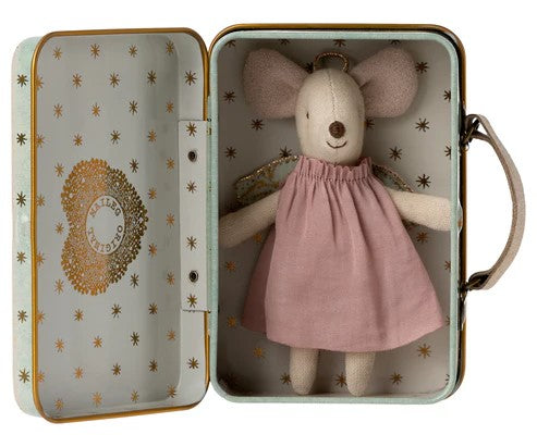 MAILEG - MOUSE: ANGEL IN A SUITCASE 