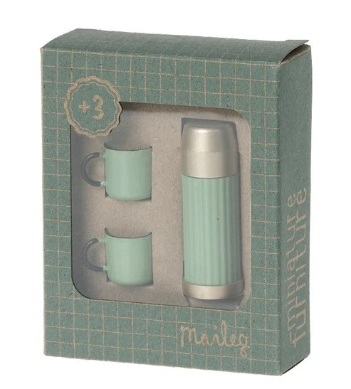 MAILEG - MINIATURE THERMOS AND CUPS MINT 