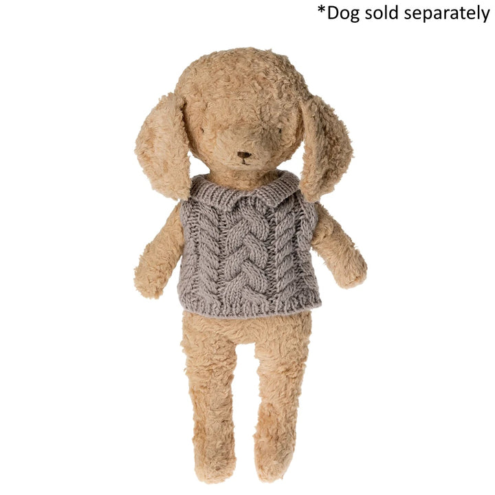 MAILEG - DOG PLUSH: SWEATER HEATHER