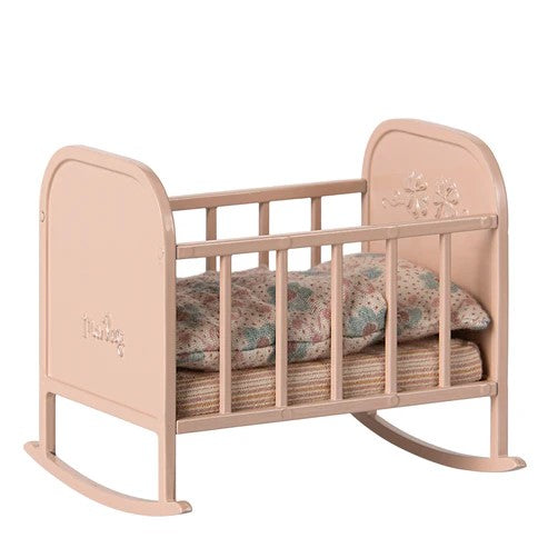 MAILEG - FURNITURE: CRADLE LIGHT ROSE 