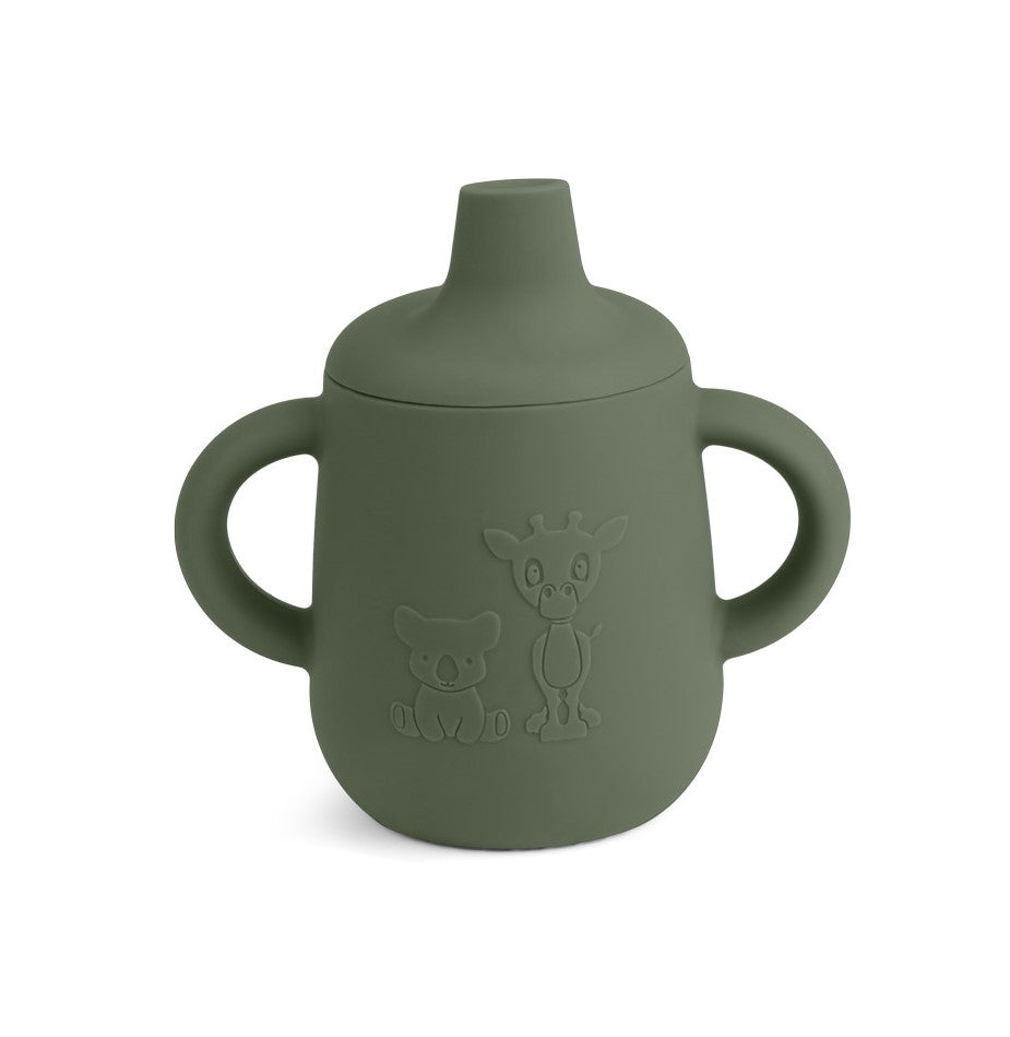 NUUROO - AIKO SILICONE CUP WITH SIPPY LID: DUSTY GREEN