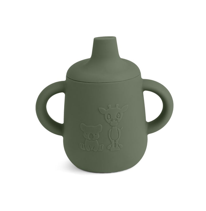 NUUROO - AIKO SILICONE CUP WITH SIPPY LID: DUSTY GREEN