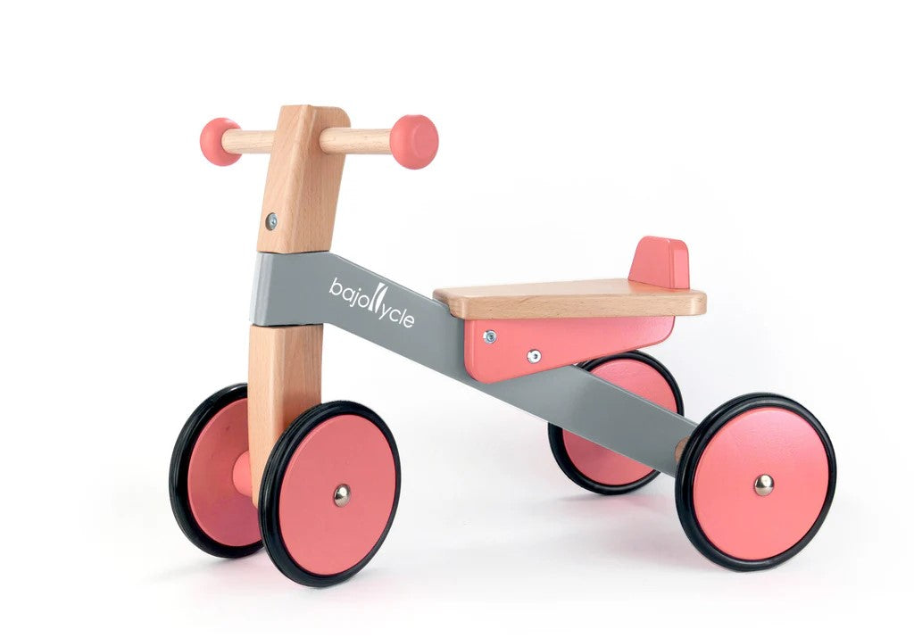 BAJO - WOODEN CYCLE / BIKE: PINK 