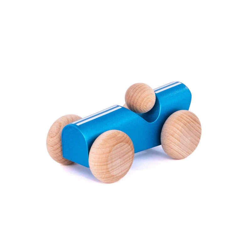 BAJO - WOODEN VINTAGE CAR: METALLIC BLUE