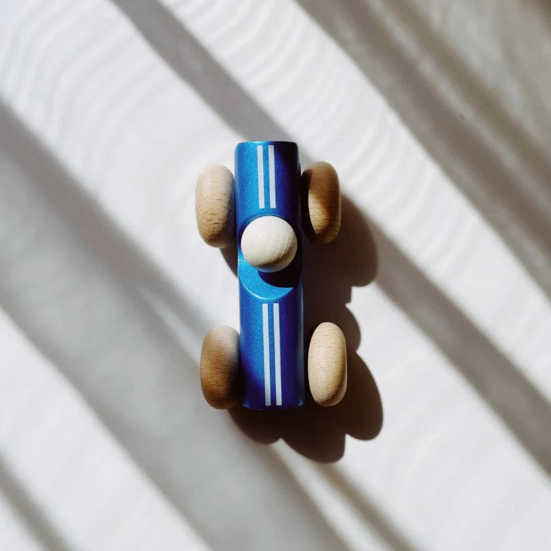 BAJO - WOODEN VINTAGE CAR: METALLIC BLUE